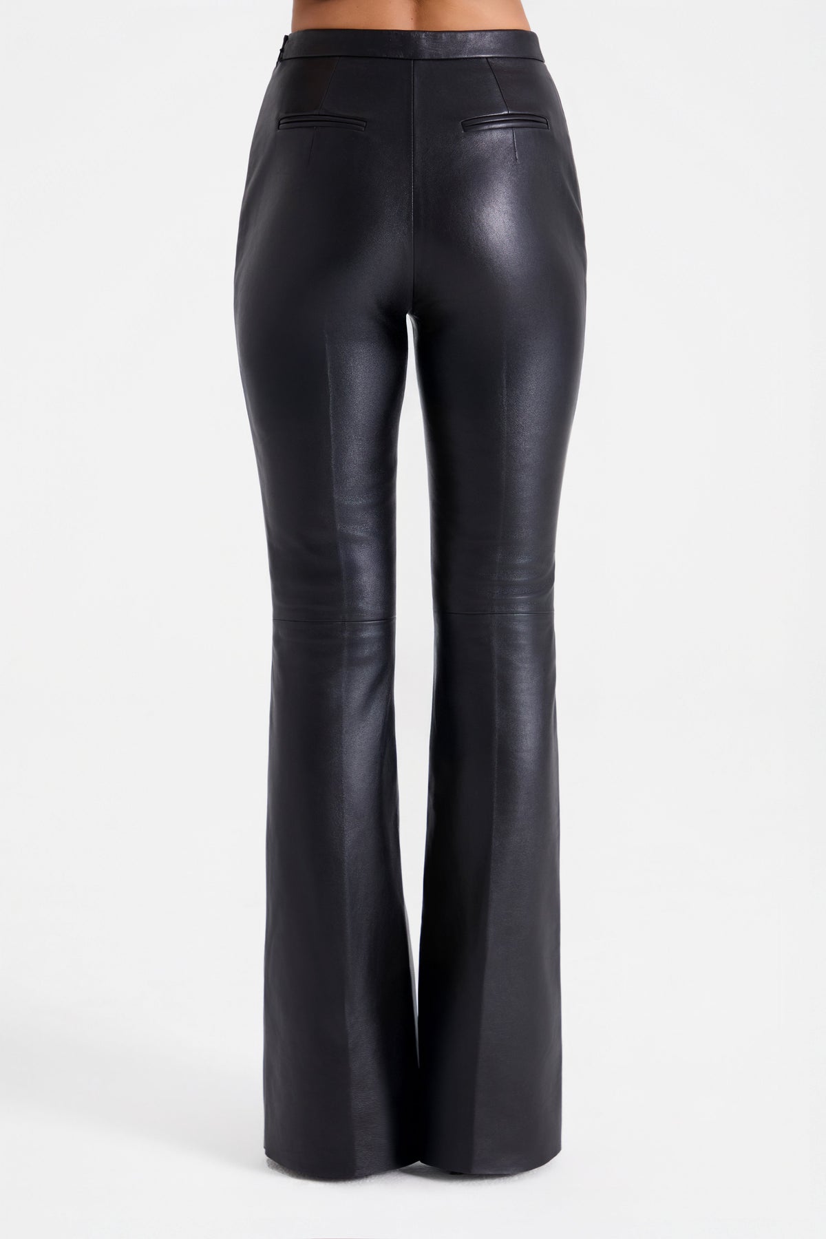 JESSIE BLACK LEATHER TROUSERS