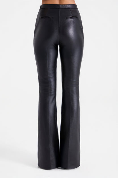 JESSIE BLACK LEATHER TROUSERS