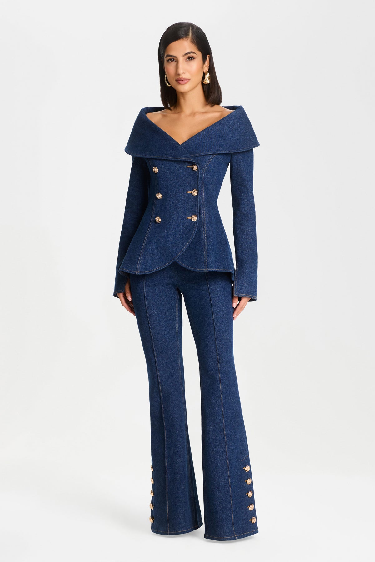KENDRA DARK DENIM TROUSERS