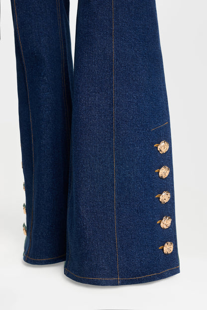 KENDRA DARK DENIM TROUSERS