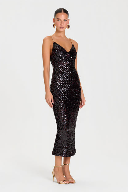 Gina Burgundy Dress