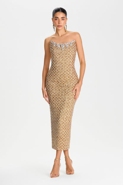 Isabella Gold Dress