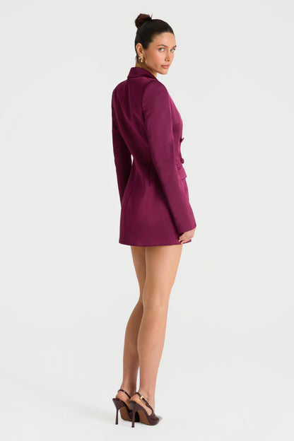 MONICA BURGUNDY BLAZER DRESS