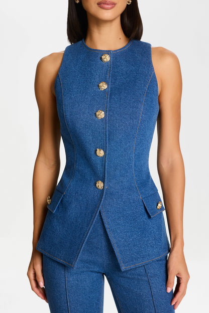 Nicole Denim Waistcoat