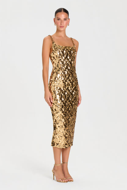 TAMARA GOLD DRESS