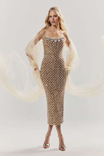 Isabella Gold Dress
