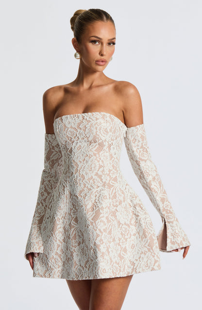 Sabine Mini Dress in Ivory