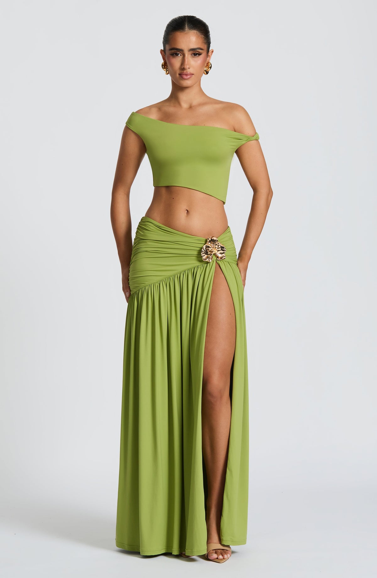 Sairina Maxi Skirt in Olive