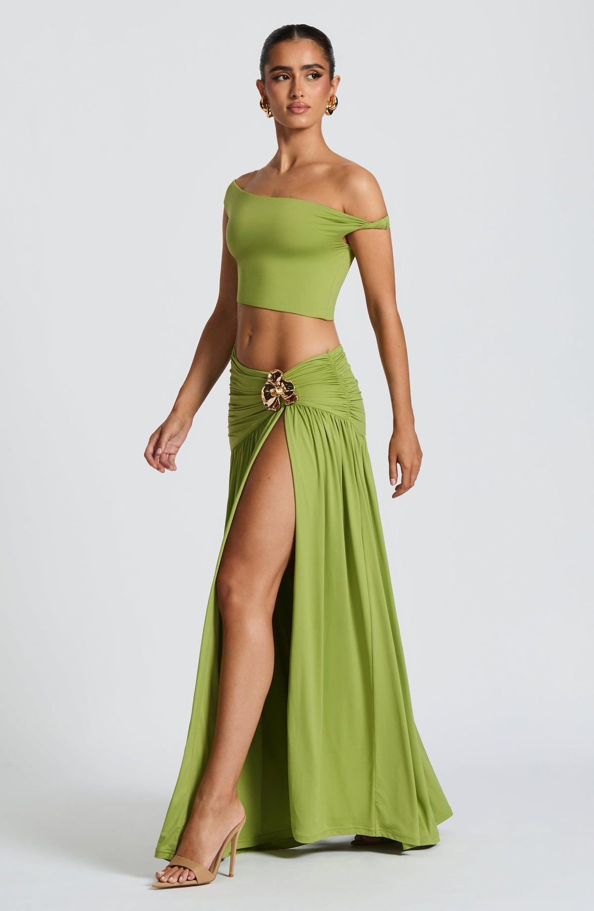 Sairina Maxi Skirt in Olive