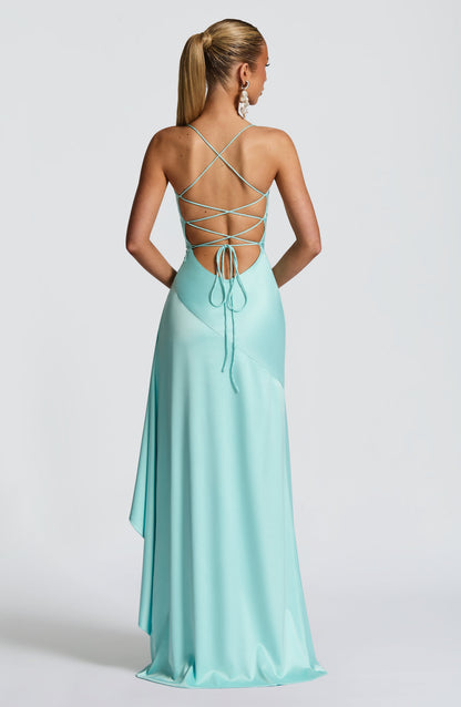 Samara Maxi Dress in Aqua