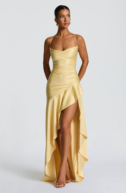 Samara Maxi Dress in Lemon