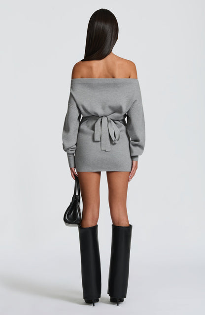Sawyn Mini Dress in Light Grey