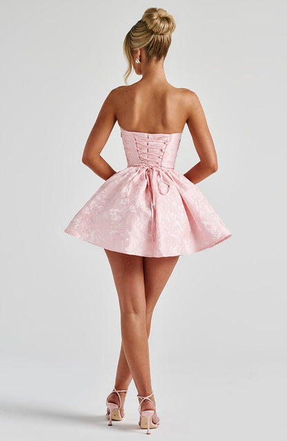 Selene Mini Dress in Blush