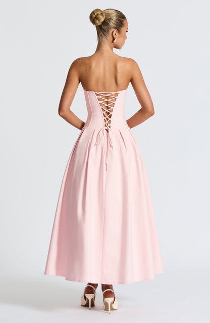 Selma Midi Dress in Blush