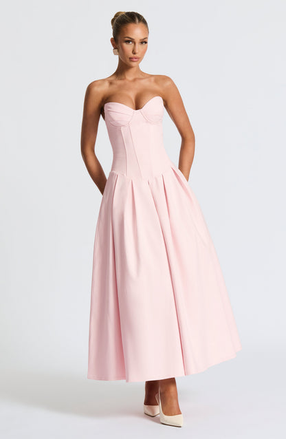 Selma Midi Dress in Blush