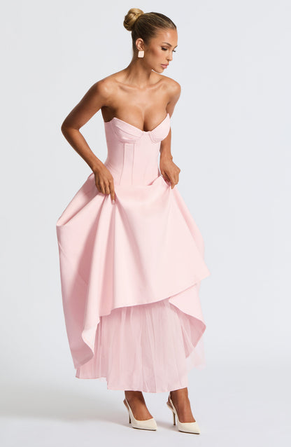 Selma Midi Dress in Blush