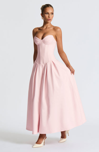 Selma Midi Dress in Blush