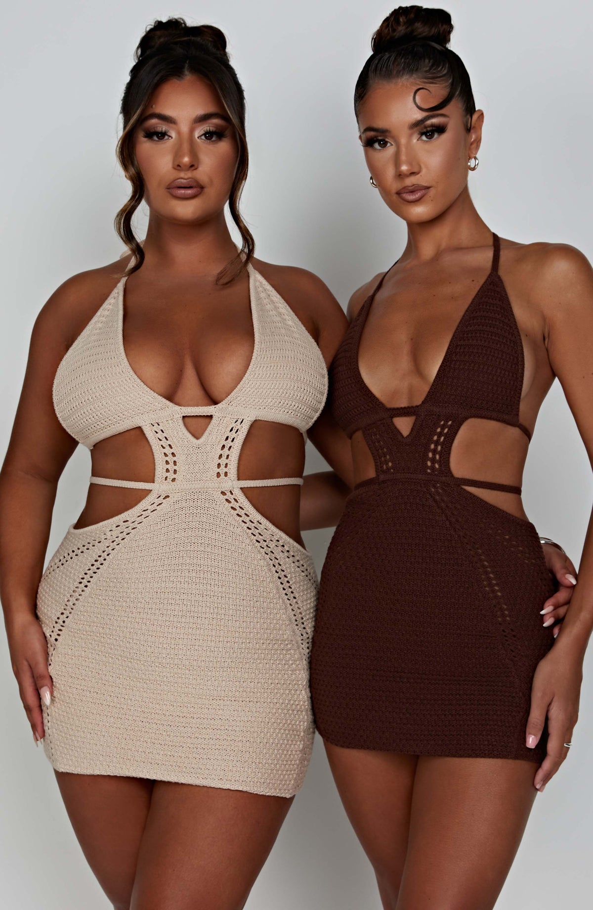 Serena Mini Dress in Chocolate