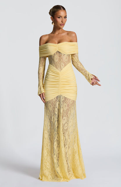 Solene Maxi Dress in Lemon
