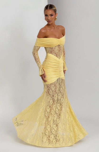 Solene Maxi Dress in Lemon