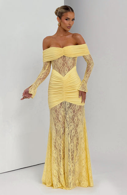 Solene Maxi Dress in Lemon