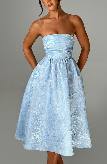 Sorcha Midi Dress in Blue