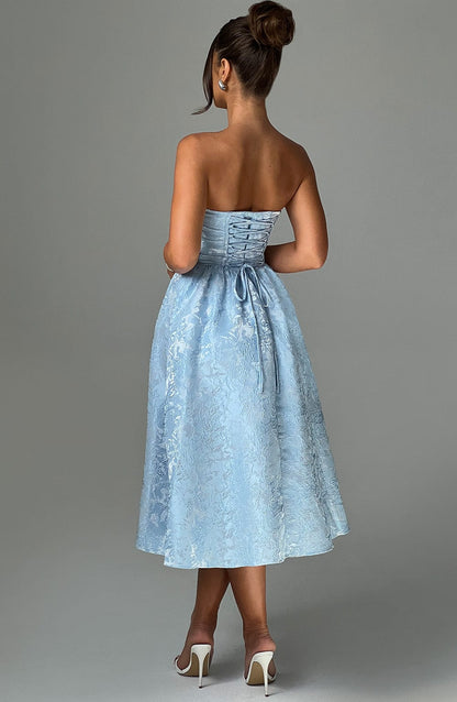Sorcha Midi Dress in Blue