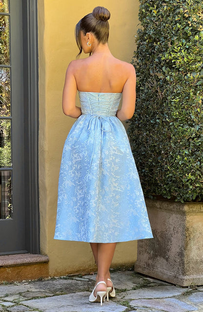 Sorcha Midi Dress in Blue