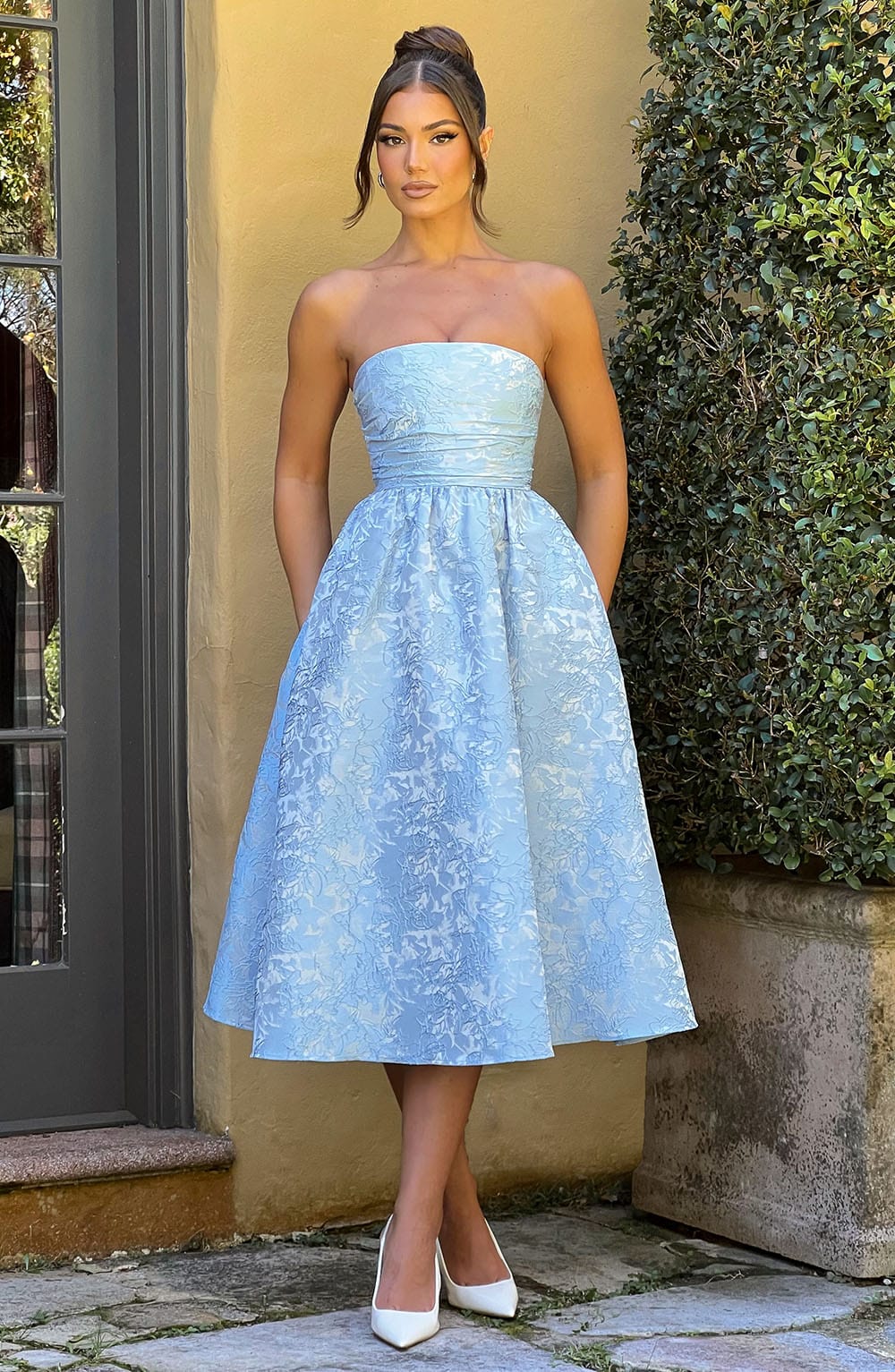 Sorcha Midi Dress in Blue