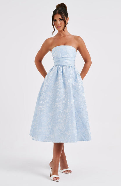 Sorcha Midi Dress in Blue