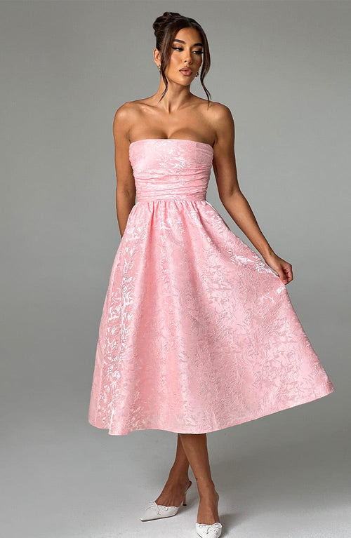 Sorcha Midi Dress in Blush