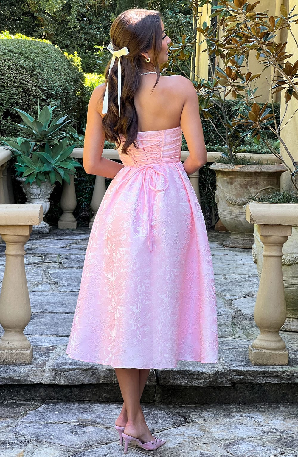 Sorcha Midi Dress in Blush