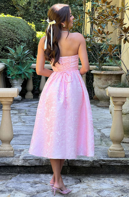 Sorcha Midi Dress in Blush
