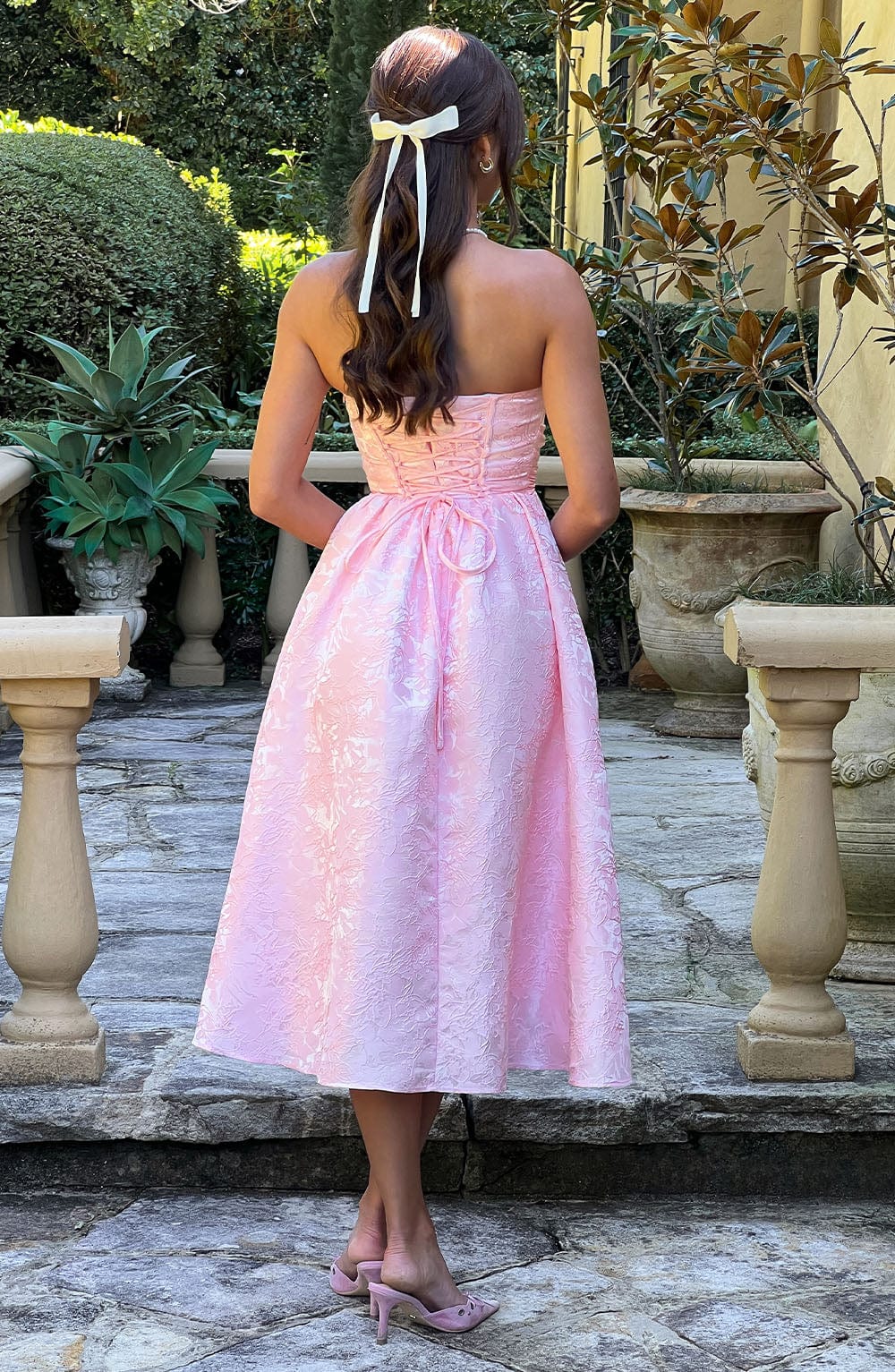 Sorcha Midi Dress in Blush