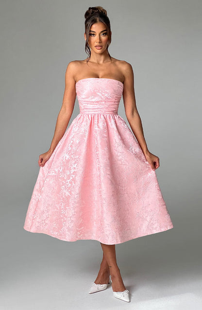 Sorcha Midi Dress in Blush