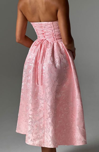 Sorcha Midi Dress in Blush