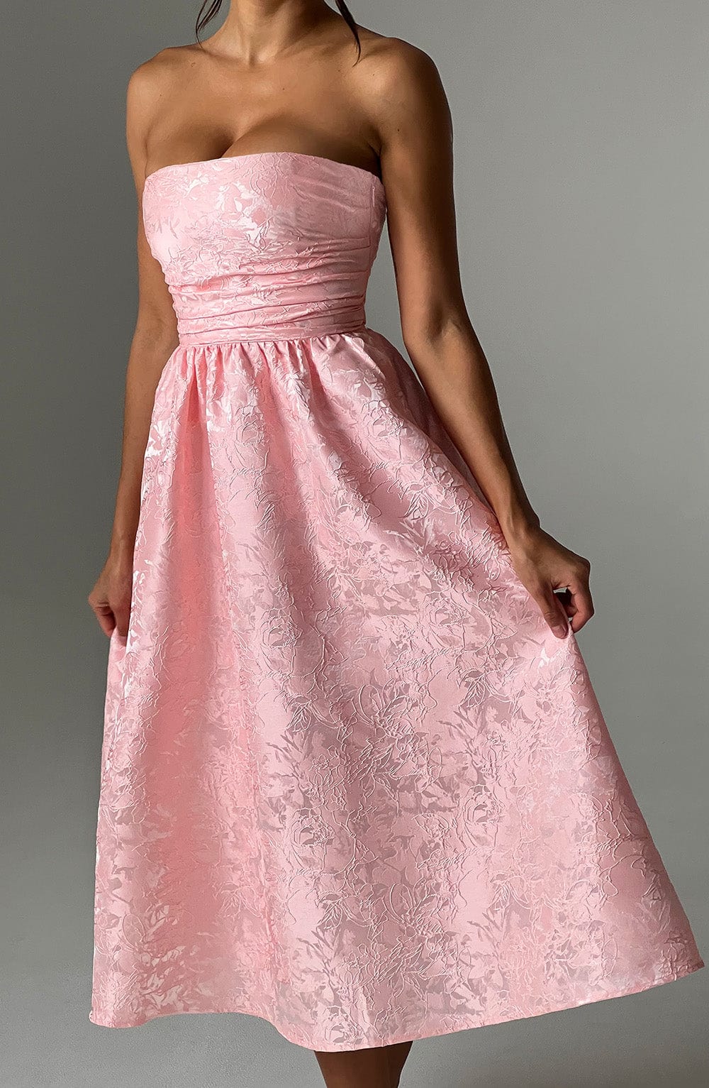 Sorcha Midi Dress in Blush