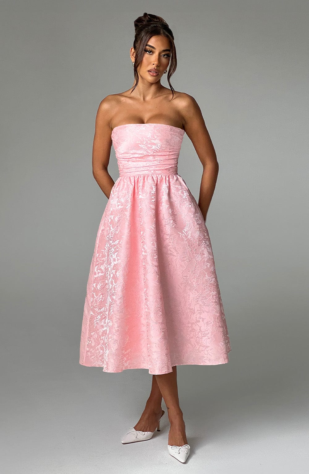 Sorcha Midi Dress in Blush