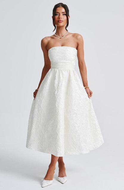 Sorcha Midi Dress in Ivory