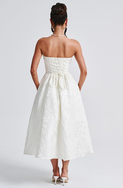 Sorcha Midi Dress in Ivory