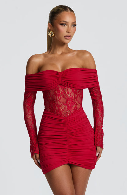 Sylvie Mini Dress in Red