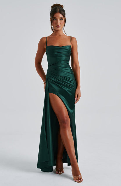 Wynne Maxi Dress in Emerald