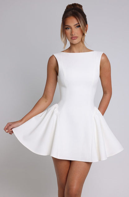 Yalena Mini Dress in Ivory