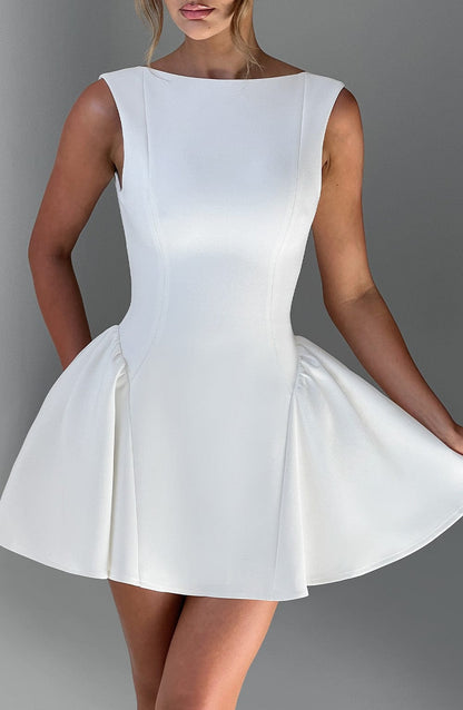 Yalena Mini Dress in Ivory