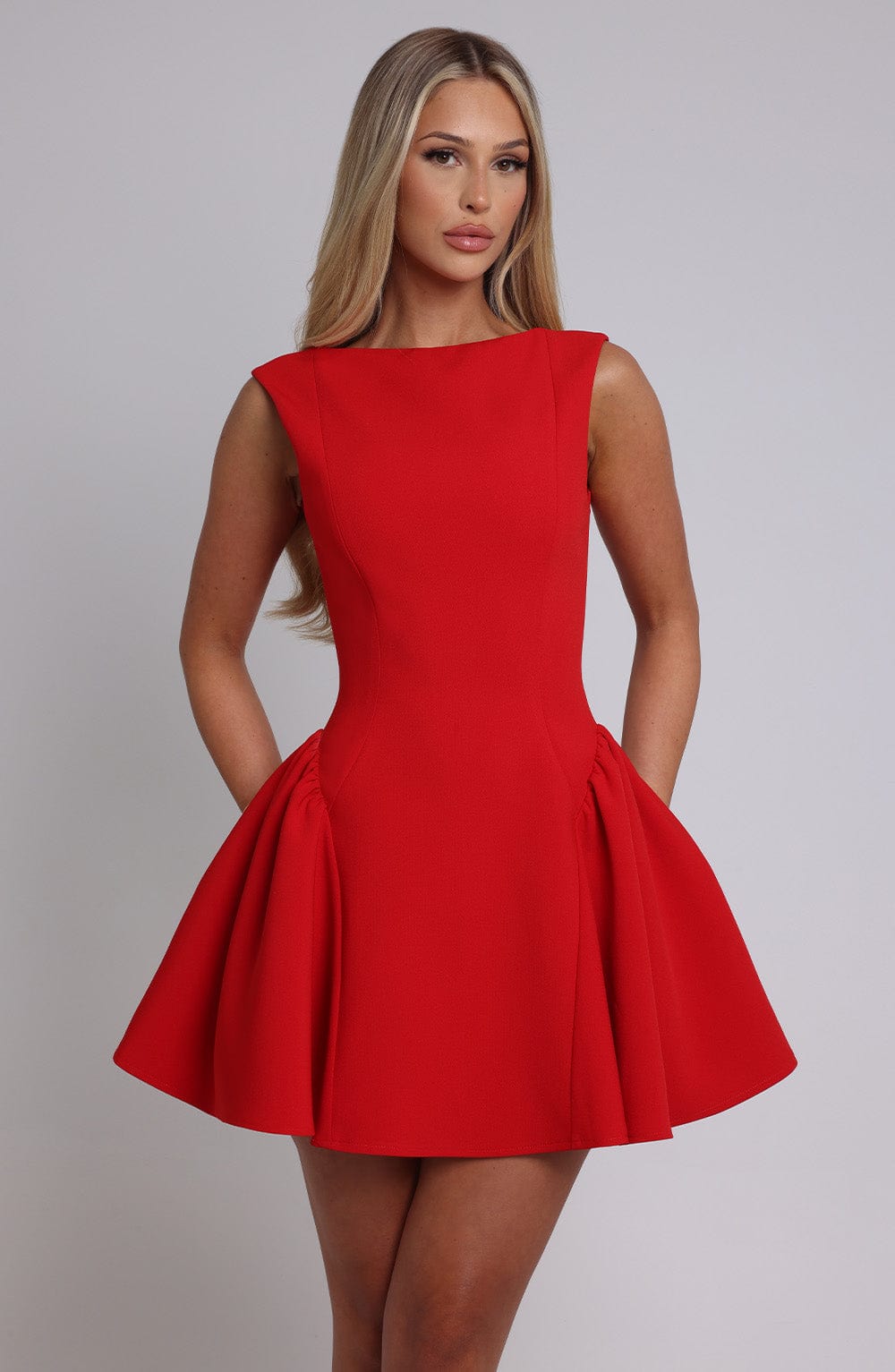 Yalena Mini Dress in Red