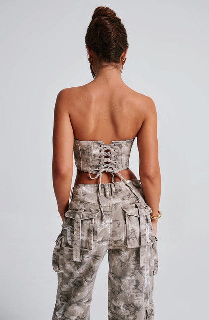 Yasira Corset in Camo Print