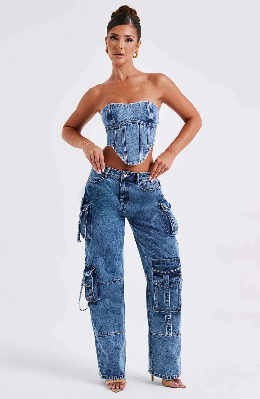 Yasira Corset in Dark Wash