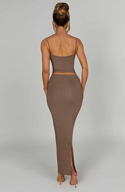 Yazlin Maxi Skirt in Mocha