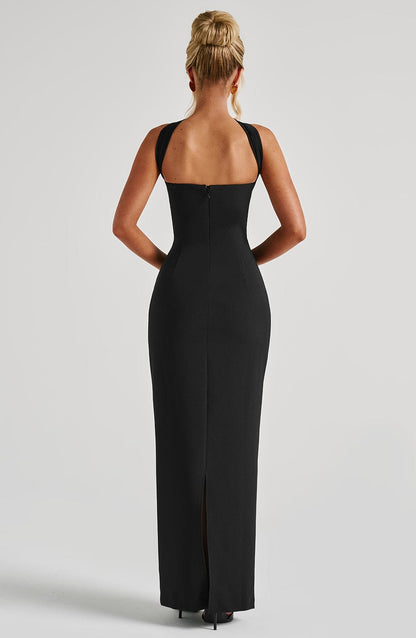 Yuliana Maxi Dress in Black
