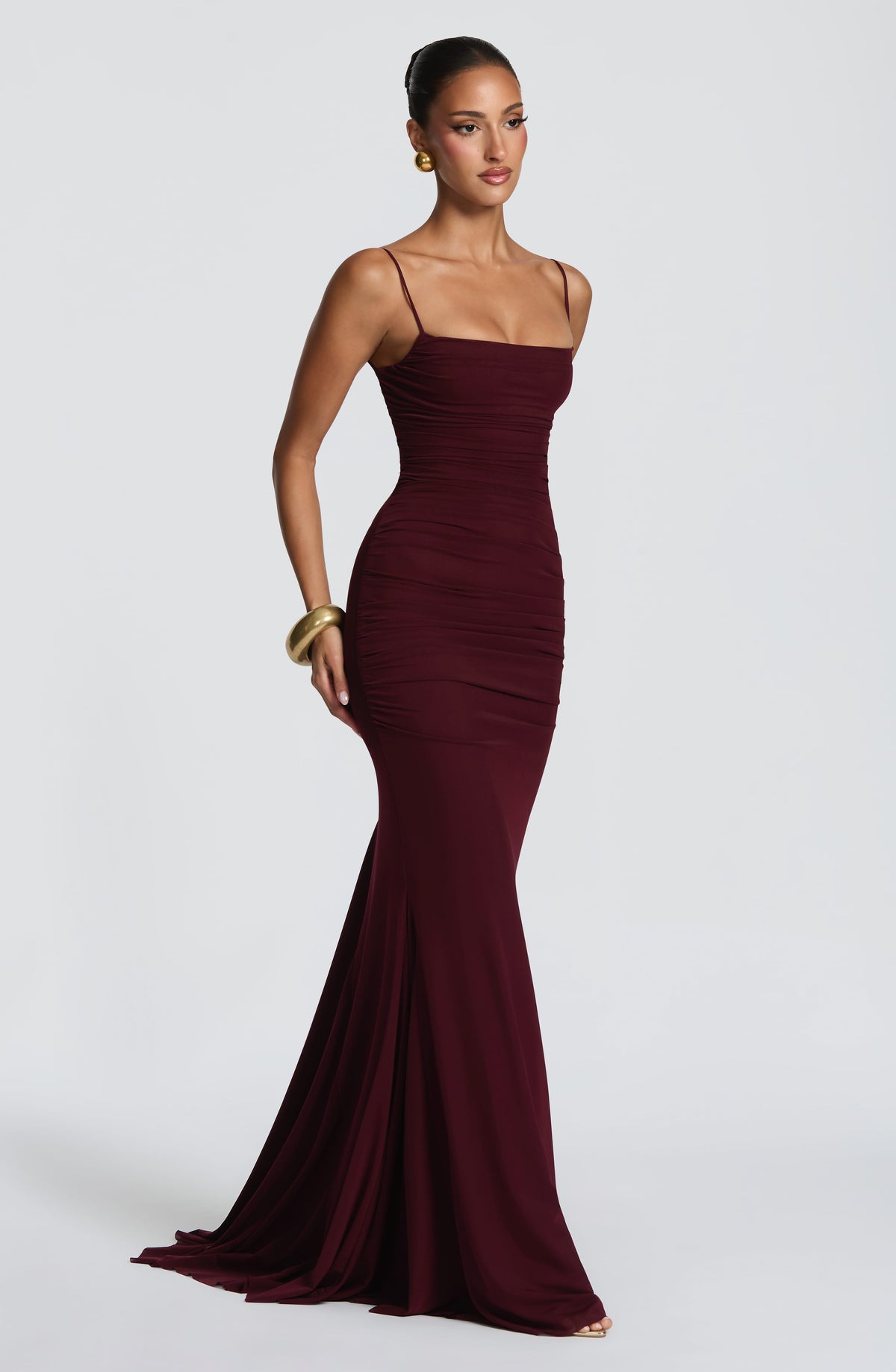 Zarina Gown in Cherry Lacquer